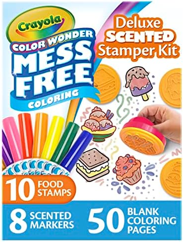 Crayola Color Wonder Mess Free Coloring Set, 50 Blank Coloring Pages, Scented Color Wonder Stamps and Markers, Refill Set
