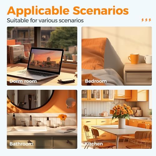 Multi Plug Outlet Extender, TESSAN Surge Protector Splitter with 3 USB (1 USB C Port) Wall Charger, Multiple Expander for Travel, Home, College Dorm Room