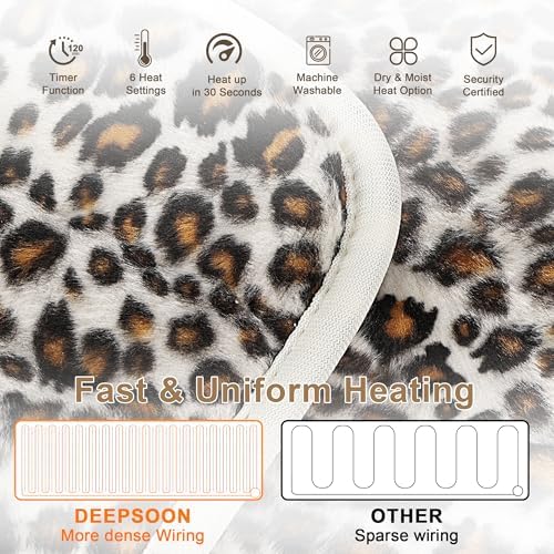 Heating Pad,Electric Heating Pads for Back,Hot Heated Pad for Abdomen,Shoulder,Knee,Multiple Temp and Auto Shut Off