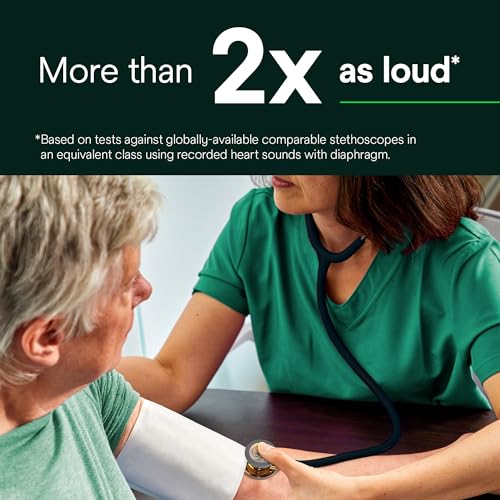 3M Littmann Classic III Monitoring Stethoscope, 5646, Limited Edition, More Than 2X as Loud*, Weighs Less**, Stainless Steel High Polish Copper Chestpiece, 27" Black Tube