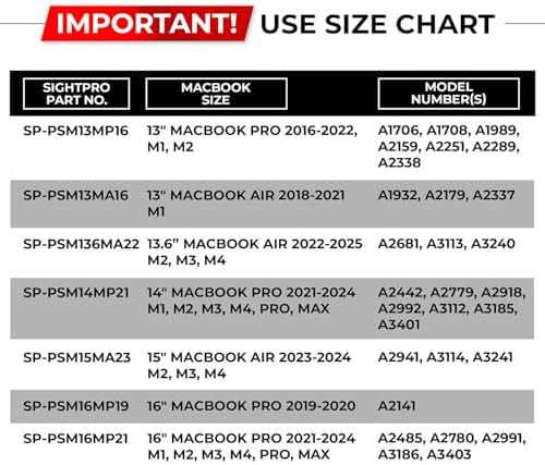 Magnetic Privacy Screen for MacBook Air 13 & 13.6 Inch (2022-2025, M2, M3, M4) Removable Laptop Privacy Filter Shield and Protector