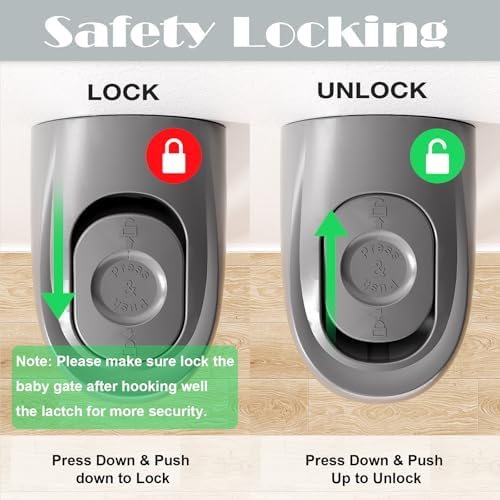 Babepai Retractable Baby Gates Extra Wide | 55" Wide x 38" Tall Dog Gates for Stairs | Indoor/Outdoor Use | Child Gates for Doorways, Deck, Porch, Hallways, Patio - Gray