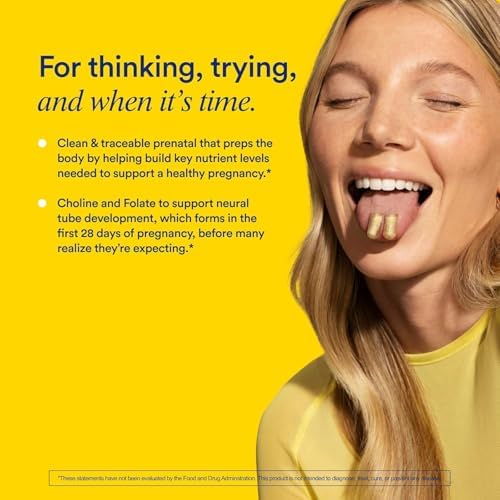 Ritual Essential for Women Prenatal Multivitamin: Folate & Choline for Neural Tube Support, Omega-3 DHA for Fetal Brain Development, Iron, Calcium-Helper D3 & K2, Non-GMO, Vegan, Mint, 30 Days