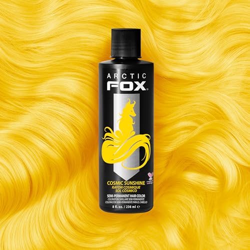 ARCTIC FOX Vegan and Cruelty-Free Semi-Permanent Hair Color Dye (8 Fl Oz, COSMIC SUNSHINE)