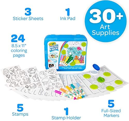 Crayola Color Wonder Mess Free Coloring Activity Set (30+ Pcs), with Markers, Stamps, and Stickers, Gift for Toddlers, 3+