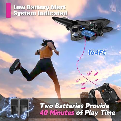 4DRC V32 Foam RC Planes Remote Control Airplanes for Girls Boys Adults 8-16, RC Drone Airplane Helicopter Fighter Jet with Light, Fighter Jet Toys, Airplane Toy Gifts for Kids Adults Beginners