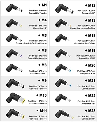 90W Universal AC Adapter Laptop Charger Compatible with Dell HP Acer Asus Lenovo IBM Sony Fujitsu Gateway Notebook Ultrabook Chromebook Power Supply Cord with 16 Tips