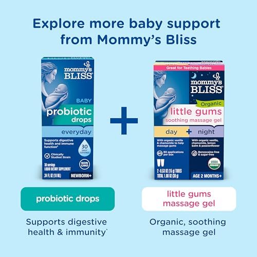 Mommy's Bliss Constipation Ease with Prebiotics, Promotes Bowel Movements, Gentle & Safe, No Harsh Laxatives, Age 6 Months+, 4 Fl Oz (Pack of 2)