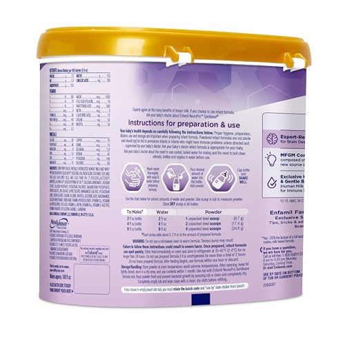 Enfamil NeuroPro Gentlease Baby Formula, Brain and Immune Support with DHA, Clinically Proven to Reduce Fusiness, Crying, Gas and Spit-up in 24 Hours, Non-GMO, 19.5 Oz