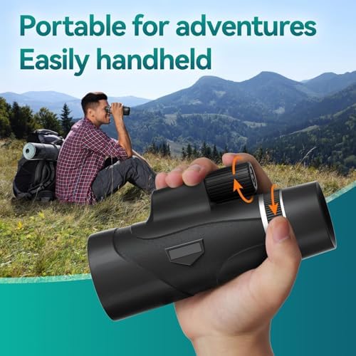 15x50 HD Monocular for Adults High Powered with Phone Adapter and Tripod, Monocular Compact with BAK4 Prism & FMC Lens, Monoculars for Hunting, Bird Watching, Hiking,Traveling