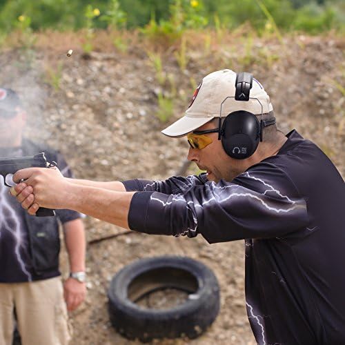 Pro For Sho 34dB NRR Hearing Protection Ear Muffs - Highest NRR in Compact Design, Ear Protection for Shooting, Mowing, Work