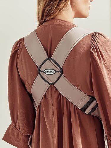 BabyBjörn Baby Carrier Mini, 3D Jersey, Light Beige | Newborn Carrier (7-25 lbs), Ergonomic, Easy-to-Use