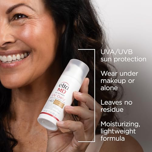 EltaMD UV Daily SPF 40 Tinted Face Sunscreen Moisturizer, Tinted Moisturizer for Face with SPF, Great for Dry, Combination, and Normal Skin