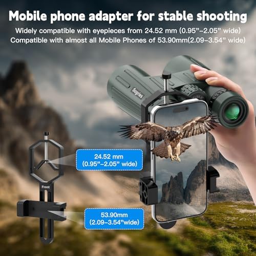14x45 Binoculars for Adults High Powered,Professional HD Binoculars for Bird Watching,Hunting,with Aluminum Alloy Phone Adapter,Tripod,Waterproof & Fog Proof,Large View for Travel,Hiking,Concert