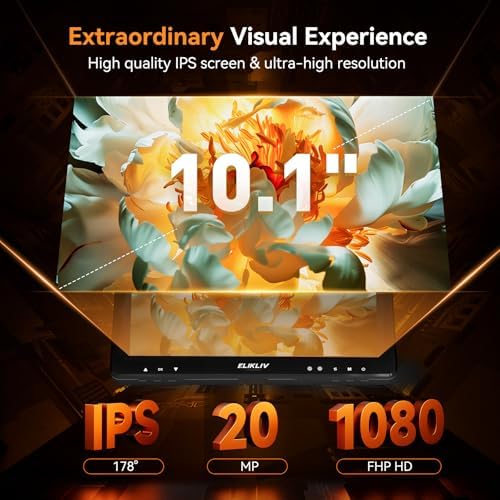 Elikliv EDM9 Max Digital Microscope: 20MP 10.1" 1500X HD IPS HDMI Coin Microscope Magnifier for Error Coins with Screen & Light, LCD Soldering Microscopes for Adults, PC/TV View, 64GB