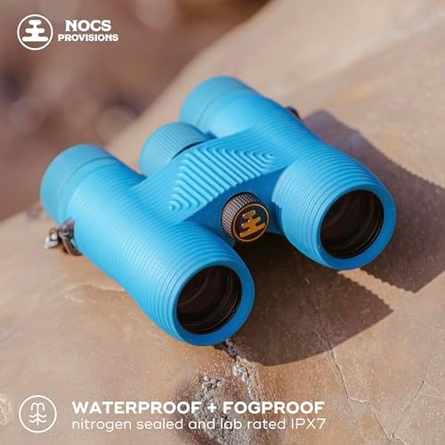 Nocs Provisions Field Issue Compact 8x32 Waterproof Binoculars, Shockproof, Fogproof, 8X Magnification, Bak4 Prism, Multi-Coated Lenses for Adults & Kids, Bird Watching, Hunting & Wildlife Viewing