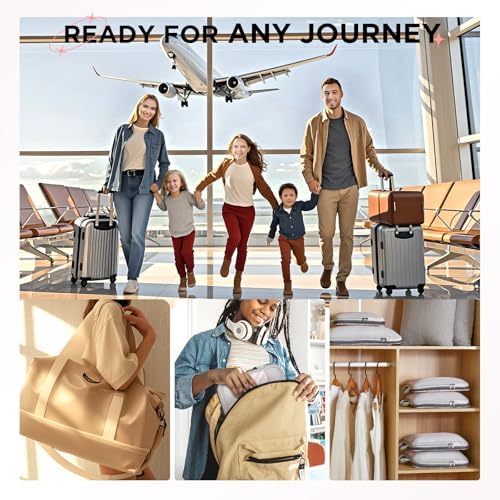 10 Set Compression Packing Cubes for Travel Essentials,Compressible Expandable Packing Cubes for Suitcase,OlarHike Luggage Organizer Bags for Travel,Handy Helper for Organizing Clothes(Pink Stripped)