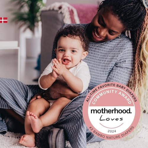 Bambo Nature Hypoallergenic Baby Diapers, Eco-Labelled Sustainable Diapers, Enhanced Leakage Protection, Totally Chlorine-free, Skin Friendly, and Super Absorbent - Size 4 (162 Count)