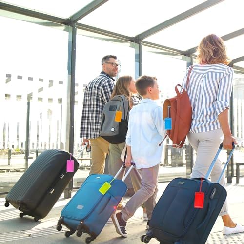 100 Pack Luggage Tags for Suitcases, Airplane Travel Essentials for Flying, International Travel Must Haves, and Luggage Accessories by Sodsay