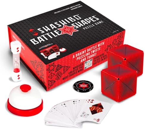 Shashibo Battle Shapes Magnetizing Puzzle Game – Play Solo or with a Friend - Challenging Shape Shifting Box Game for Adults & Kids Ages 8+ with Puzzling Twists and Turns by Fun in Motion Toys