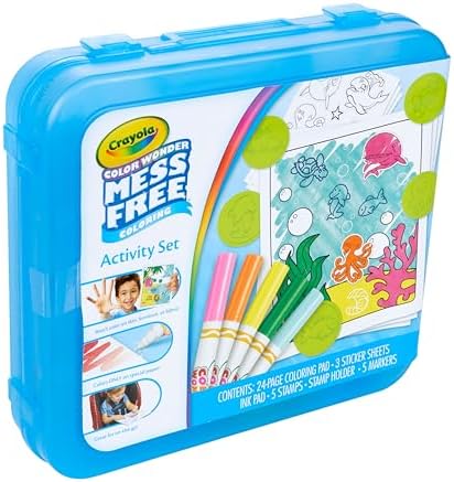 Crayola Color Wonder Mess Free Coloring Activity Set (30+ Pcs), with Markers, Stamps, and Stickers, Gift for Toddlers, 3+