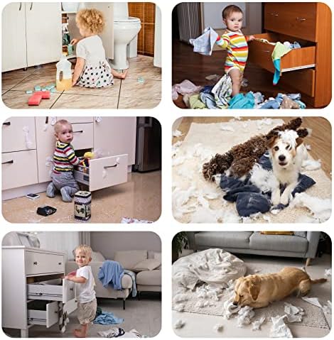 Baby Proofing Cabinets,Cabinet Locks for Babies,12 Pack U-Shaped Child Locks for Cabinets, Child Proof Cabinet Latches,Child Safety Cabinet Locks with Adjustable by SPISPI (White)