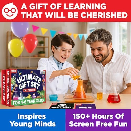 Doctor Jupiter Ultimate Gift Set of Learning| Set of ‘My First Science Kit’, ‘Little Genius Kit’ for Kids Ages 4-6|Birthday Gift for Boys, Girls| STEM Learning & Education Toys for 4,5,6 Year Old