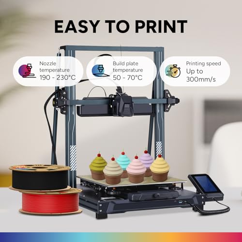 OVERTURE PLA Carbon Fiber 3D Printer Filament 1.75mm, PLA 1kg Cardboard Spool (2.2lbs), Dimensional Accuracy +/- 0.02 mm (Carbon Fiber Black)