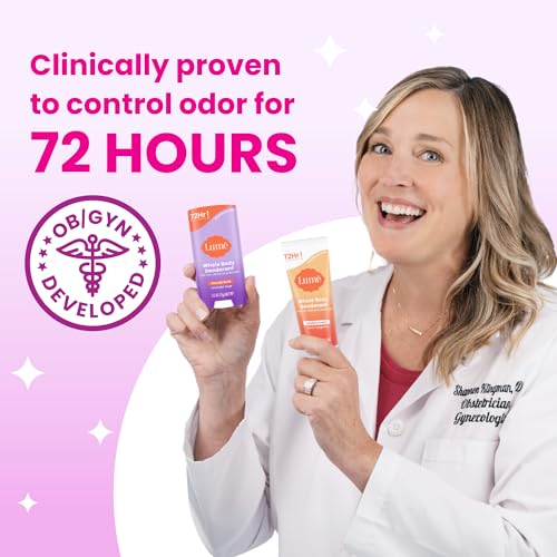 Lume Whole Body Deodorant - Invisible Cream Tube - 72 Hour Odor Control - Doctor Developed - Aluminum Free, Baking Soda Free and Skin Loving - 3.0 Ounce, Pack of 2 (Soft Powder & Toasted Coconut)