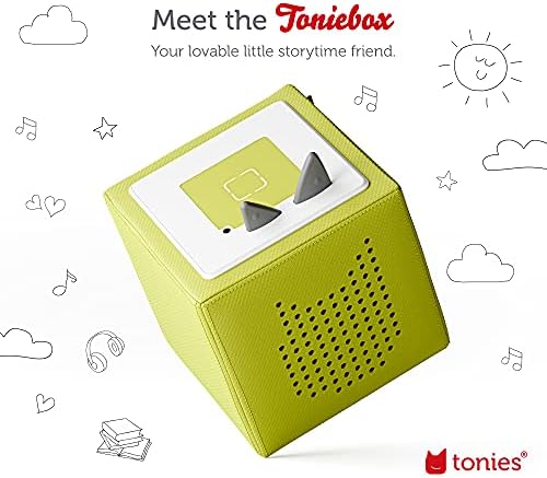 Toniebox Audio Player Starter Set with Playtime Puppy - Listen, Learn, and Play with One Huggable Little Box - Green, 3 Years and up