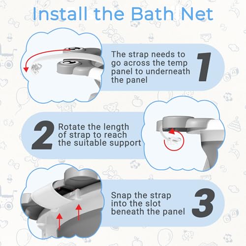 Baby Bathtub, Collapsible Newborn Bathtub for Infant to Toddler 0-24 Months with Soft Cushion and Thermometer,Portable Travel Newborn Tub with No-Slip Feet, Baby Shower Gifts,Grey