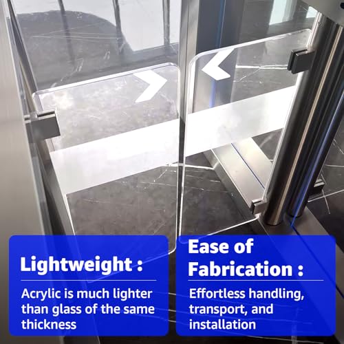 Art3d (2 Pack) 1/4" Thick Plexiglass Sheets - 29"x59" PET Clear Acrylic Sheets for Art Design,Craft Projects, Signs, DIY in Home, Wedding, Festival,Party,Office