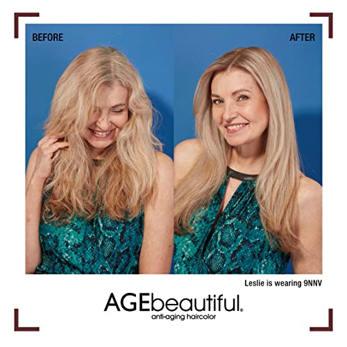 AGE beautiful Permanent Hair Color Dye Liqui Creme | 100% Gray Coverage | Anti-Aging Haircolor | Biotin for Thicker, Fuller Hair | Professional Salon Coloring