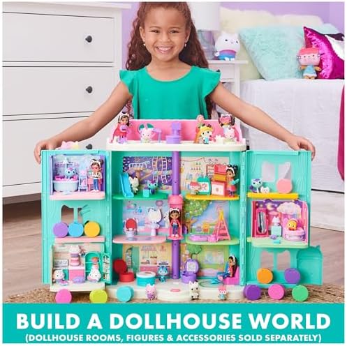 Gabby’s Dollhouse, Sweet Dreams Bedroom with Pillow Cat Figure and 3 Accessories, 3 Furniture and 2 Deliveries, Kids Toys for Ages 3 and up
