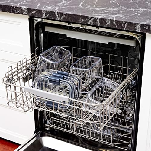 Rubbermaid Brilliance BPA-Free Food Storage Containers with Lids Airtight Kitchen and Pantry Organization Set Includes 3 Containers and Scoops Clear 16 cups