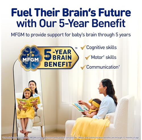 Enfamil NeuroPro Baby Formula, MFGM* 5-Year Benefit, Expert-Recommended Brain-Building Omega-3 DHA, Exclusive Immune Supporting HuMO6 Blend, Infant Formula Powder, Baby Milk, 28.3 Oz