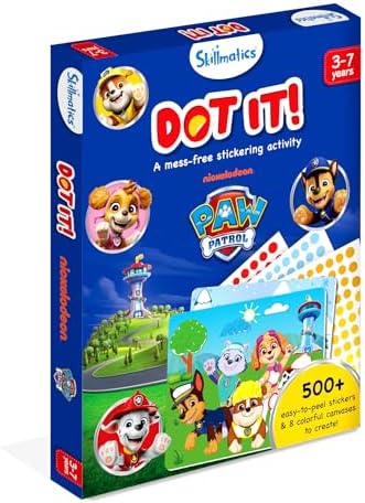 Skillmatics Dot It Sticker Art - PAW Patrol, Mess-Free Fun for Kids, 500+ Stickers, Craft Kits, DIY Scrapbooking Activity, Travel Toys, Gifts for Boys & Girls Ages 3, 4, 5, 6, 7