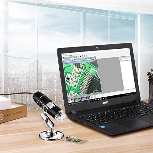 USB Microscope, Digital Handheld 40X-1000X Magnification Endoscope Mini Video Camera with 8 Adjustable LED Lights, Compatible with Windows 7/8/10/11 Mac Linux Android (with OTG)