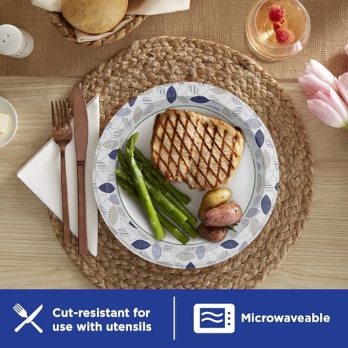 Dixie Ultra, Large Paper Plates, 10 Inch, 172 Count, 3X Stronger*, Heavy Duty, Microwave-Safe, Soak-Proof, Cut Resistant, Disposable Plates For Heavy, Messy Meals