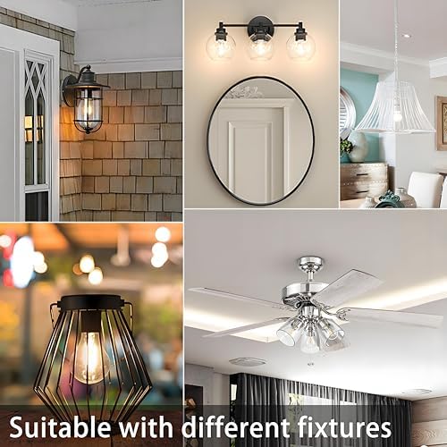 TJOY 12 Pack A19 Vintage LED Edison Bulbs, Dimmable, 60W Equivalent, High Brightness 2700K Warm White, 7W E26 Standard Base, 800 Lumens, CRI80+, Clear Glass Filament Bulb for Home, Farmhouse