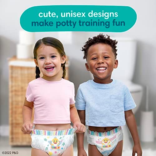 Pampers Training Pants - Pure Protection - Size 3T-4T, 92 Count, Baby Shark Premium Hypoallergenic Potty Underwear