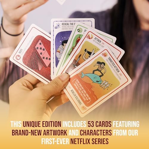 Exploding Kittens Good vs. Evil 2-5 Players - Ages 7+ - Inspired by Netflix Show - Party & Family Card Game for Kids & Adults