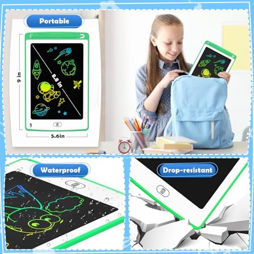 LCD Writing Tablet for Kids, 8.5 Inch Colorful Doodle Board Drawing Tablet, Educational Learning Toys Birthday Gifts for Boys Girls Age 3 4 5 6 7 8 (12 Pack)
