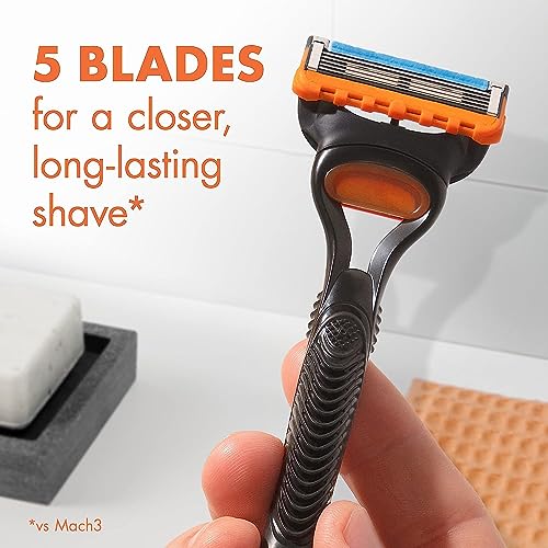 Gillette Fusion5 Power Razor Blades for Men, 5-Blade Razor Refills, 8 Count