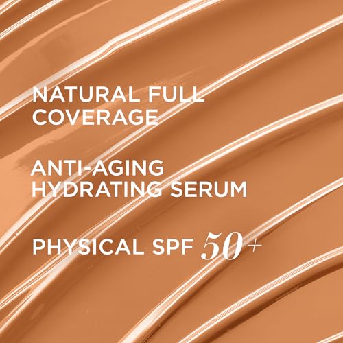IT Cosmetics CC+ Cream - Full-Coverage Foundation With SPF 50, Color Corrector & Anti-Aging Serum, Formulated With Niacinamide & Hyaluronic Acid, Natural Finish, For All Skin Types, 1.08 fl oz