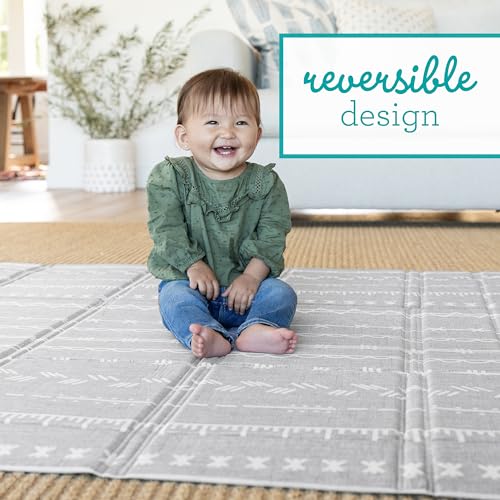 Infantino Foldable Soft Foam Play Mat, Baby Play Mat for Tummy Time & Floor Play, Lightweight, Easy to Store, Wipeable, Multicolor