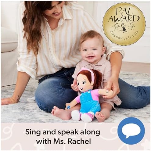 Ms. Rachel Speak & Sing Doll 16” Tall Interactive Toy with 4 Songs & 16+ Phrases, Toddler Toys for Girls & Boys Ages 6 Months to 3+ Years