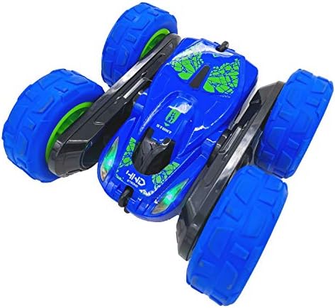 Threeking RC Stunt Car Remote Control Cars with Lights Double-Sided Driving Indoor Outdoor Toys Gifts Presents for 6 7 8 9 10 11 12 Year Old Kids Boys Girls