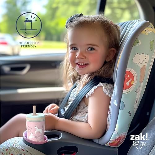 Zak Designs Sesame Street Kelso Toddler Cups For Travel or At Home, 12oz Vacuum Insulated Stainless Steel Sippy Cup With Leak-Proof Design is Perfect For Kids (Elmo)