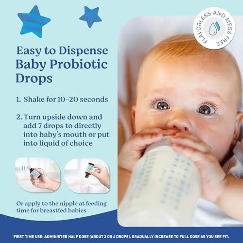 LOVEBUG Baby Probiotic Drops 0-12 Months - Organic Probiotics for Babies & Newborns, Supports Colic, Diarrhea and Infant Constipation Relief, Sugar-Free, Tasteless Liquid, 20ml